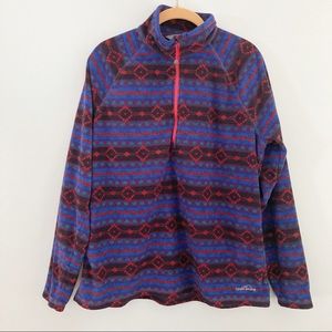 Eddie Bauer Tribal Print Quarter Zip Sweater